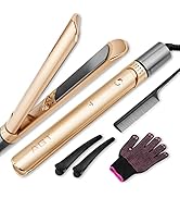 2 in 1 Hair Straightener, 4.1" Length Hair Straightener and Curler 2 in 1, Straightening Iron wit...