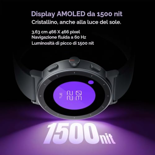 realme Watch S5 Smartwatch 5ATM with Independent GPS 5 GNSS, AMOLED Women's Smartwatch Watch 1.43 Inch 1500 Nit, 20 Day Battery, 110 Sports Modes, Health Monitor, Notifications, Grey
