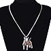 BONSNY Collection “BOWSER” Love Heart Enamel Alloy Pets English Bull Terrier Dog Necklace Women pendant 18