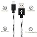 Aonsen iPhone Cable,3Pack 10FT Nylon Braided Charging Cord 8 Pin to USB Lightning Cable Charger for iPhone 7/SE/5/5s/6/6s/6 Plus,iPad Air/Mini,iPod,Compatible with iOS10(White-Black)