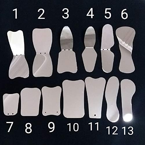 PBQWER Dental Intraoral Mirrors, Stainless Steel Photographic Mirror Reflector, Intelligent charging dual control handle Double-Side Intra-Oral Orthodontic Implant Reflector,5pieces