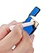 Boonfire originality knife Two-sided USB Rechargeable Windproof Coil Slim Lighter Set with USB Charging Cable and Gift box No Gas Flameless Cigarette Lighter (blue)