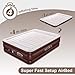 Queen Air Mattress, Raised Elevated Double High Airbed for Guest, Blow Up Inflatable Upgraded Air Mattresses with Built-in Pump & Pillow