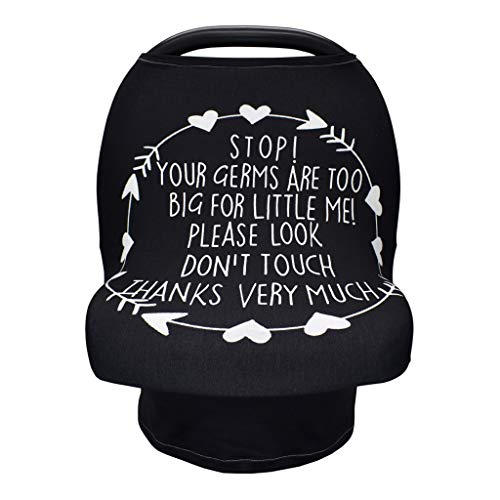 PLENTOP Nursing Cover Breastfeeding Stroller Covers Baby Car Seat Covers Carseat Canopy Black