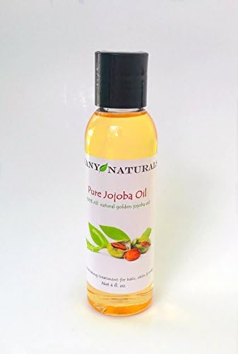 Jojoba Oil Natural Pure Body Hair Skin and Nail Moisturizer Anti-Aging Anti-Wrinkle Skincare Healthy Shine for Hair Care Also Great as Massage Oil (4 oz)