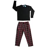 Men's 2 PC Thermal Top & Fleece Lined Pants Pajamas Set