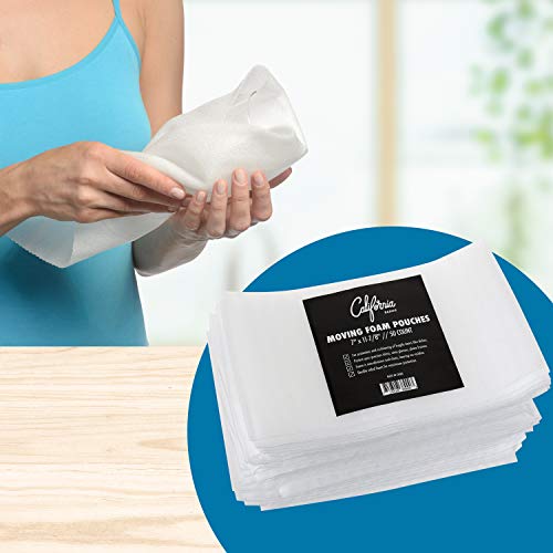 Premium Foam Packing Sheets (50 Count,7 x11 7/8 inches) Cushion Foam Wrap Sheets, Moving Supplies for Dishes, Glasses and Furniture, Packing Cushioning Supplies, Soft and Durable Ultimate Protection