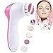 EVERMARKET Facial Massager Face Brush with 7 Brush Heads Facial Brush 7 in 1