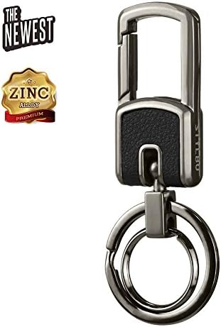 Key Chain - Heavy Duty Keychain for Car Keys Zinc Alloy Valet Keycains with Detachable Key Rings for Women Men Gifts Business Key Clips (KF0031B)