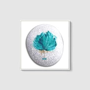 Framed Canvas Wall Art for Living Room, Bedroom Flower on Cobblestone Canvas Prints for Home Decoration Ready to Hanging - 16x16 inches