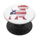Patriotic Dachshund Wearing USA Flag - Cute Doxie