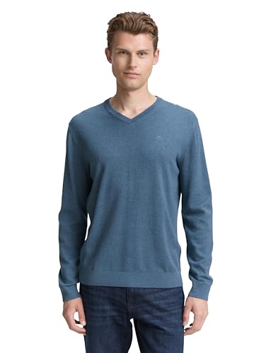 TOM TAILOR Maglione da Uomo, 38701 - Real Teal Melange, XS