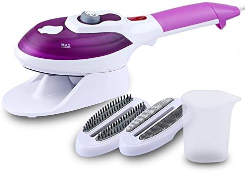 MeiLiMiYu Garment Steamer, Iron Steamer for Clothes/Travel and Home Handheld Fabric Garment Steamer Iron, Portable Garment Steamer Fast Heat-Up Powerful Travel Garment Clothes Steamer Purple