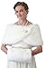 Bridal fur shawl wrap, Ivory Faux Fur Wrap, fur shrug Free Brooch | Tion Design Bridal