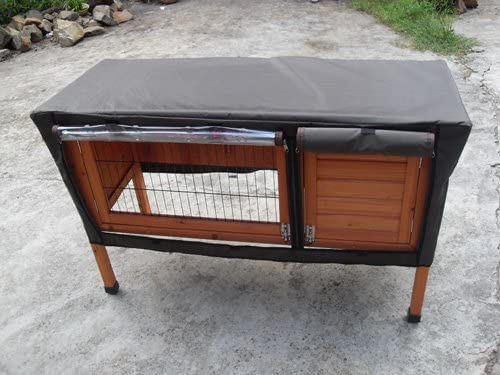 BUNNY BUSINESS Rabbit Hutch Covers over 20 Types Rabbit Hutches Rabbit Run Cover (BB-48-SI),Brown,L:1220 x D:500 x H:755 mm (Pack of 1) — image 1