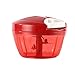 Cambom Manual Food Chopper Vegetable Cutter, Hand String Vegetable Chopper Onions Cutter for Vegetable Fruits Nuts BPA Free Food Safe Material, 550ml Red