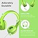 LilGadgets Connect+ Pro Wired Kids Headphones for School w/Microphone, Volume Limiting & Noise Reduction Over-Ear Headset w/Cord, SharePort Technology & SoftTouch Padding, Green Headphones for Kids