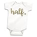 Bump and Beyond Designs Baby-Girls Half Birthday Leotard 6 Month Photo Outfit Girl White, 6-12 Months