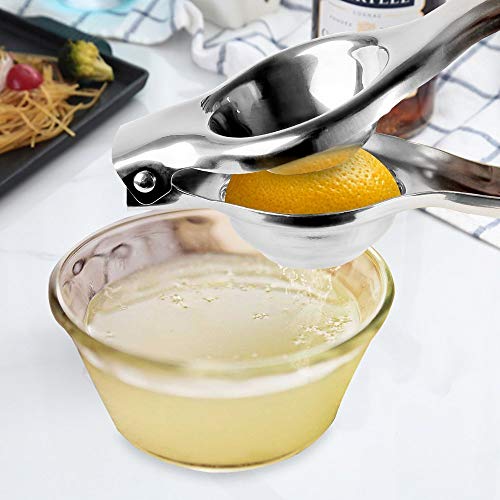 PetOde Lemon Squeezer, Premium Quality Stainless Steel Press Lemon Lime Squeezer Citrus Manual Juicer- Red