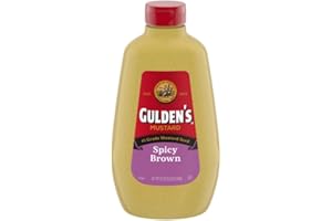 GULDEN'S Spicy Brown Mustard, 24 oz,pack of 2 perfect for spreading on sandwiches