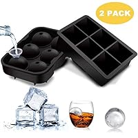 Silicone Ice Cube Trays,Easy Release Large Ice Cube Tray，Ice ball Trays with Lids