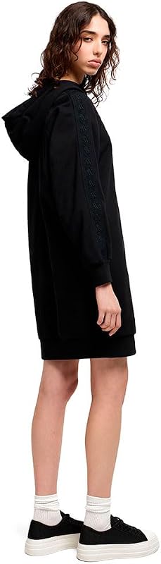 Donna Arte Sella, Monogram Tape Detail, Dress, Black, XS, Nero, XS