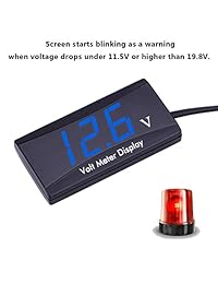 Voltímetro digital de 12 V CC para coche, indicador de voltaje AIMILAR LED para motocicleta de coche.