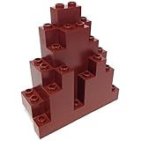 Lego Parts: Mountain Brick 3 x 8 x 7 Rock Panel Triangular (LURP) (Reddish Brown)