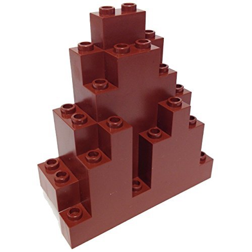 Lego Parts: Mountain Brick 3 x 8 x 7 Rock Panel Triangular (LURP) (Reddish Brown)