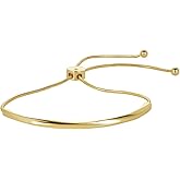 WOWORAMA Adjustable Slider Bracelets for Women Bar Friendship Bangle Bracelet for Women Gold/White Gold/Rose Gold Bolo Bracelet