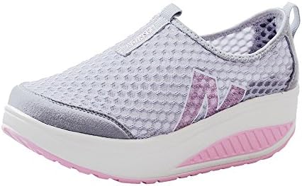 Feitengtd Breathable Sneaker, Women Casual Sneakers Ladies Loafers Air Mesh Swing Wedges Running Shoes