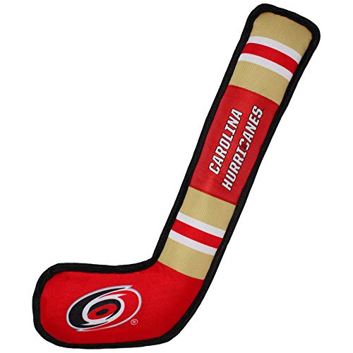 NHL Carolina Hurricanes Stick Toy for Dogs & Cats. Play Hockey with Your Pet with This Licensed Dog Tough Toy Reward!