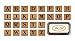 Cavallini Rubber Stamps Alphabet, Assorted with Ink Pad