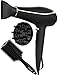 xtava Ionic Blow Dryer Voluminous Toolkit - Ceramic Blow Drying Kit with Nozzle Diffuser Attachment for Curly Hair and Round Body Hair Brush - Fast Styling Travel Hair Dryer for Professional Salon Use