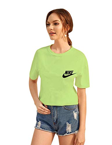green and pink nike shirt