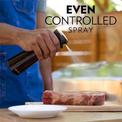 FLAIROSOL OLIVIA SIGNATURE Advanced Cooking Oil Sprayer Technology, Portion Control & Fine Mist, Refillable Glass Bottle, Drip & Leak Proof, Air Fryer