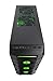 Apevia X-CRUISER3-GN ATXr Mid Tower Gaming Case with 5 Fans, Large Geen Side Window, USB2.0/USB3.0/HD Audio Ports, Fan Speed Controller, Colored VU/Temp/Fan Speed Gauges, up to 7 x Cooling Fan Space - Green
