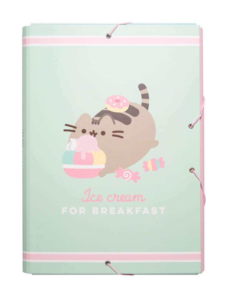 Grupo Erik A4 Folder - Pusheen Cat Stationery | 3 Flap Document Folder 13.4 x 10 inches - 34 x 25.5 cm | Document Organiser, School Folders | Pusheen Gifts