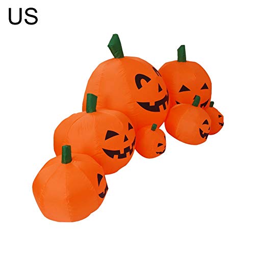Eilane Halloween Inflatable Pumpkin Air Blown Jack-o-Lantern Decoration for Lawn Yard Garden Party Outdoor Decoration