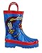 DC Comics Kids Boys' Superman Character Printed Waterproof Easy-On Rubber Rain Boots (Toddler/Little Kids)