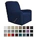 Easy-Going Recliner Stretch Sofa Slipcover Sofa Cover 4-Pieces Furniture Protector Couch Soft with Elastic Bottom Kids, Spandex Jacquard Fabric Small Checks(Recliner,Navy)