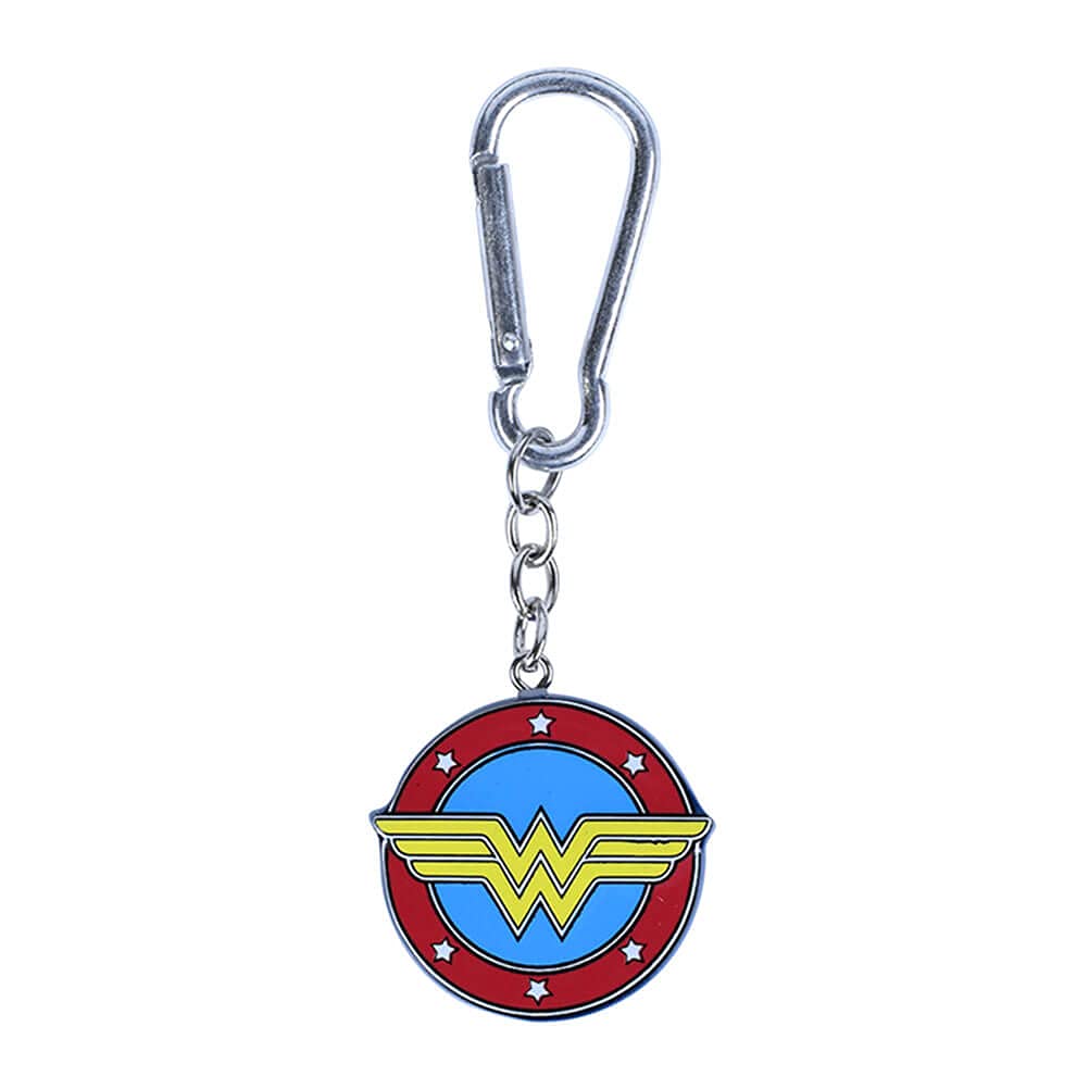 Pyramid International DC Comics Wonder Woman 3D Keyring (Logo Design) Carabiner Key Ring, Zip Pull or Backpack Key Chain Charm - Official Merchandise