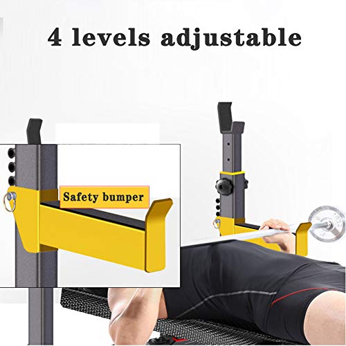 Squat-Rack-Gorilla-Weight-Bench-Support-Langhantel-Kniebeugen-Staender-Mehrere-Tastenpositionen-Rstellbarer-Halbrahmenhalter-Robust-Ablage-Fuer-Langhantelstangen