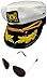 Nicky Bigs Novelties Yacht Boat Captain Hat Sailor and Aviator Sunglasses, White Gold, One Size