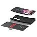 LG G Flex 2 Wallet Case - VENA [vFolio] Slim Vintage Genuine Leather Wallet Stand Case with Card Slots for LG G Flex 2 (Black / Red)