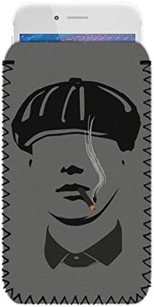 PEAKY BLINDERS - Illustrated Tommy Shelby Birmingham Gangster Crime Drama - Protective Neoprene Phone Pouch for Samsung Galaxy S7 S7 Edge - (N2) Shock & Water Resistant Cover, Case, Pouch, Slip - Fast Ship UK
