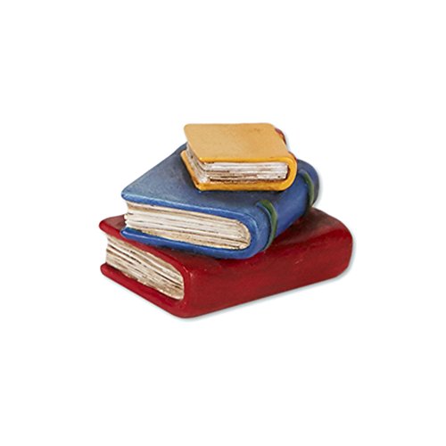 Miniature fairy garden stacked books