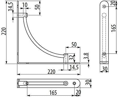 Pair Chrome Fixed Shelf Brackets Supports with Fixings 025 - Image 3