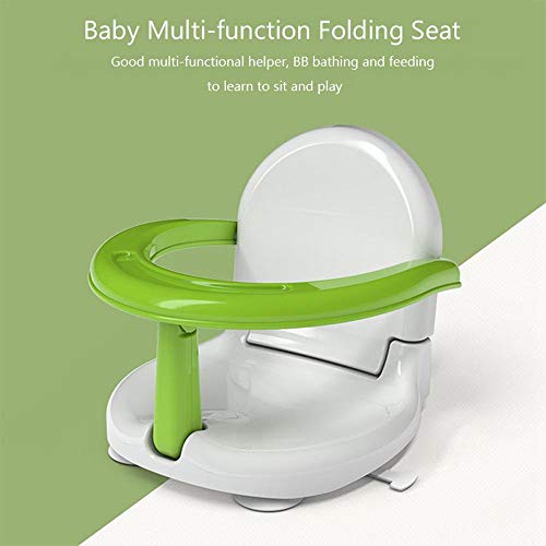 Lesgos Premium Baby Bath Seat, Multi-Function Folding Seat Bathroom Anti-Skid Safety Chair Foldable Infant Shower Bathtub Seat for Sit Up Bathing with Backrest Support