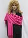 Cashmere Pashmina Group: Solid Pashmina Shawl, Scarf, Wrap & Stole(Regular size) Hot Pink